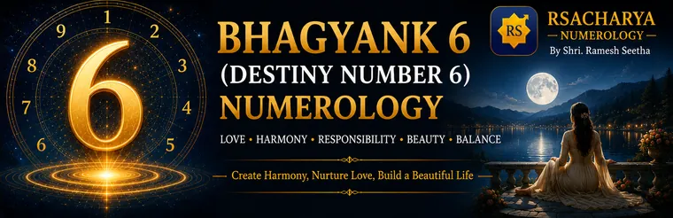 Bhagyank 6 destiny number 6 meaning in numerology, ruled by Venus