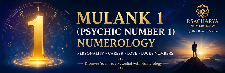 Mulank 1 psychic number 1 numerology, ruled by Sun