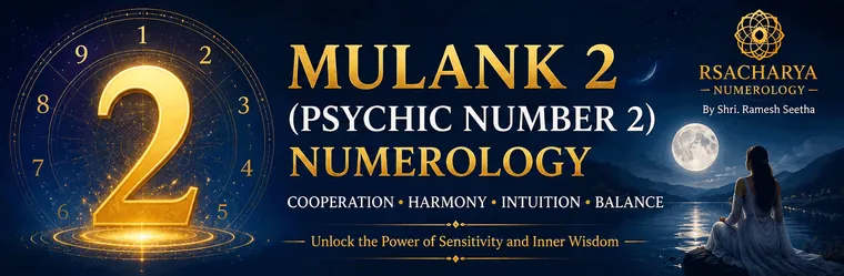 Mulank 2 psychic number 2 numerology, ruled by Moon