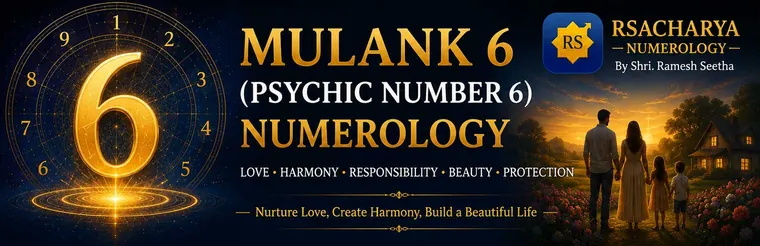 Mulank 6 psychic number 6 numerology, ruled by Venus